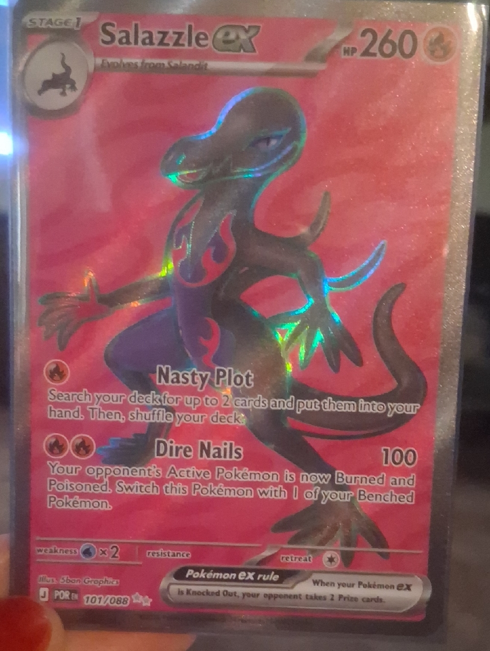 Pokemon Salazzle ex Pink Holographic Collectible Card